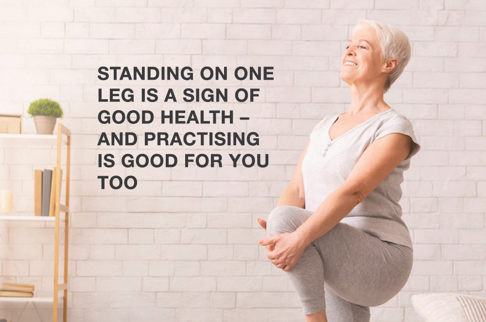 Standing on one leg is a sign of good health - Lymphoedema